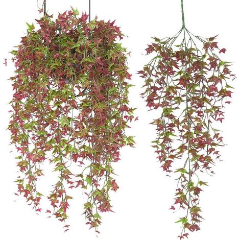 Vigne Suspendue Artificielle,Lierre Faux Vignes Fausses Plantes Suspendues en Plein air Tenture Murale Lierre Porche Patio Arc Balcon Panier de Mariage Décoration-3pack/70cm (1/5)