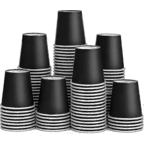 Lot de 100 gobelets en papier de 90 ml (3 oz), gobelets jetables pour salle de bain, petits gobelets pour bain de bouche, mini-gobelets à expresso, 90 ml (3 oz) (1/5)