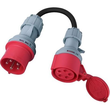 Adaptateur CEE, Aweohtle fiche 32A vers prise 16A (5 pôles), IP44, adaptateur CEE pour voiture électrique, camping-car, camping et usage extérieur (1/5)