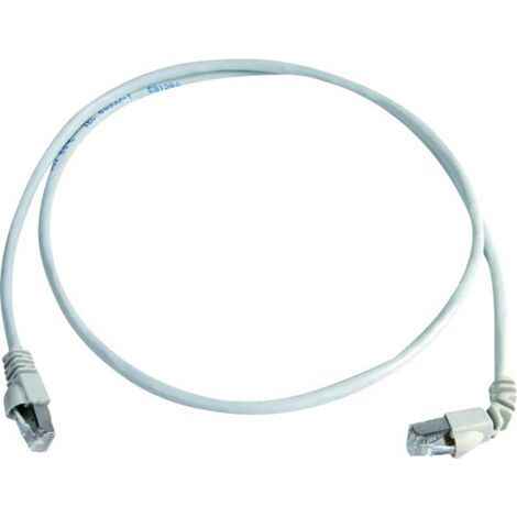 Telegärtner 100008023 RJ45 Câble réseau, câble patch CAT 6a S/FTP 1.00 m blanc ignifuge, sans halogè (1/4)