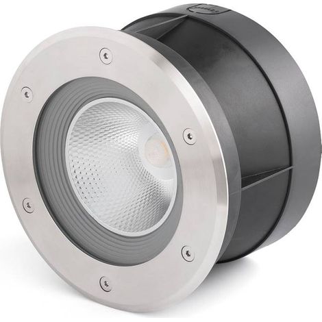 Faro Suria-24 - Faretto da incasso a LED per esterni, grandangolo, nichel opaco IP67 (1/3)