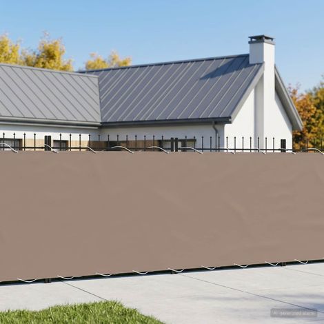 Brise-vue pour Balcon Écran de Confidentialité Polyester Enduit PU Taupe 1,8 x 15 m - PANGIVO (1/5)