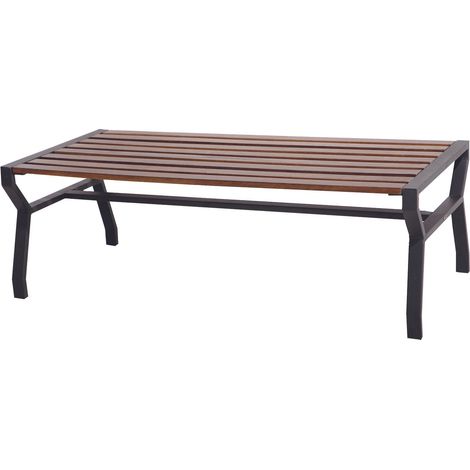 VALY TISCH AUS STAHL MIT HOLZLATTEN 122X60XH42 cm