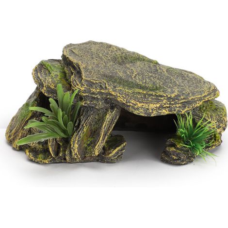Abri Aquatique pour Tortues et Reptiles - Grotte Sécurisée pour Aquarium et Terrarium (1/4)