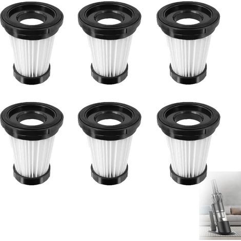 AIDUCHO 6er-Pack Filter für Moosoo K12, K12 Pro, K13, HEPA-Filter für Akku-Staubsauger, Filterset für Genius Invictus One 1.0 X7, Foxnovo 13 kPa / 2.0 Akku-Staubsauger (1/5)