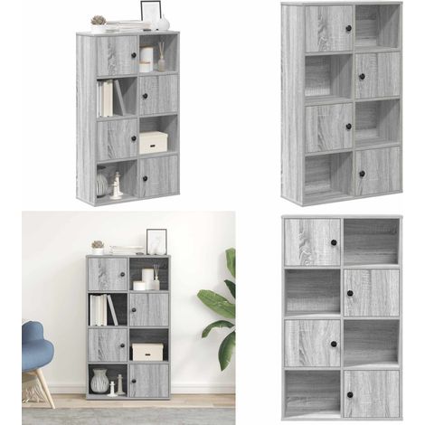 vidaXL Bücherregal Grau Sonoma 60x24x101,5 cm Holzwerkstoff (1/5)