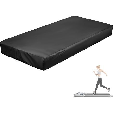 Housse de tapis de course sous le bureau - Housse de protection anti-poussière imperméable de serrage pour tapis de course pliable en tissu Oxford - 140 x 71 x 15 cm (noir) (1/5)