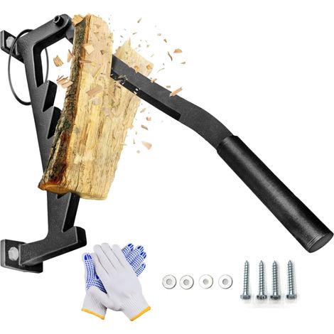 DanDiBo Holzspalter Manuell Wand 96646 Holz Spalten Anzündholz Spalter Wandmontage Brennholzspalter Spalthilfe Stabil Robust (1/5)