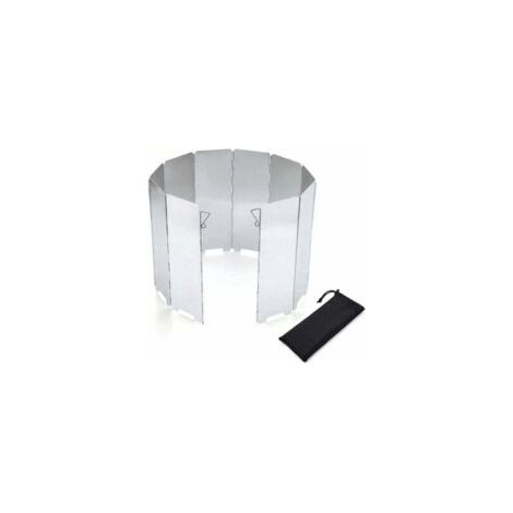 Faltbarer Aluminium-Windschutz, Camping-Windschutzpaneele, 10 Stück, Windschutz für faltbare Gaskocher, für Campingkocher im Freien, Picknick - Crezuo