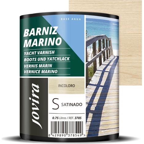 Vernis Marin À l'eau Spéciale résistance dans Les environnements Marins. 750 Millilitres, Satiné (1/5)