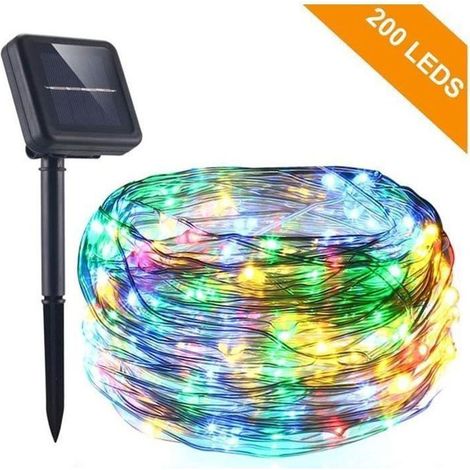 Guirlande Lumineuse Solaire - Multicolore - 22M - 200 LEDs - Étanche IP65 - 8 Modes d\'Éclairage (1/4)