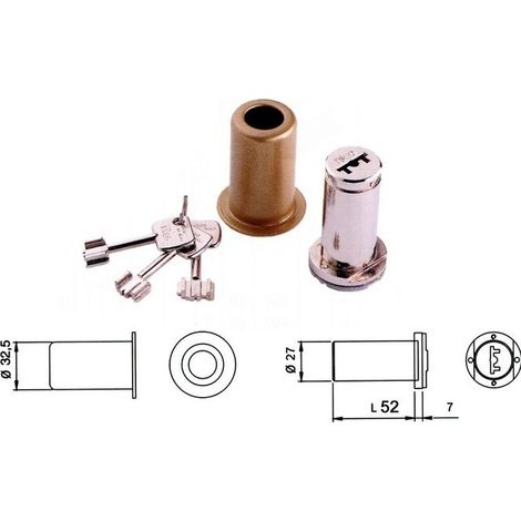Cilindro Pompa Mm 60 3 Chiavi 990012 ISEO