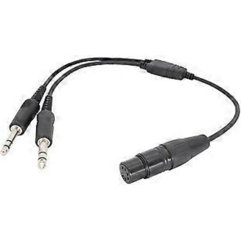 Connecteur pour casque d'aviation Airbus XLR vers GA à double prise 5 broches (1/5)