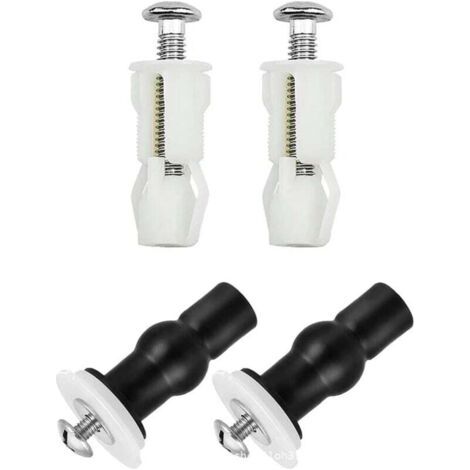 Set mit 4 WC-Sitzbefestigungen, Scharnieren und Dübeln für WC-Deckel, WC-Sitzbefestigungsschrauben für WC-Sitz-Set, Ersatzteile für WC-Deckel