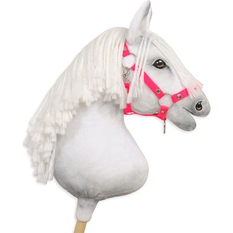 Cavezza regolabile per cavalli Hobby Horse A3 - Rosa neon (1/4)