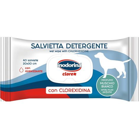 Salviettine Inumidite per Animali Domestici Inodorina Clorex (1/5)