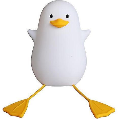 Simpatica luce notturna a forma di gabbiano, regalo perfetto per neonati Yuandian, luce notturna per la cameretta, decorazione Kawaii per la stanza, luce notturna in silicone per bambini e neonati. (1/5)
