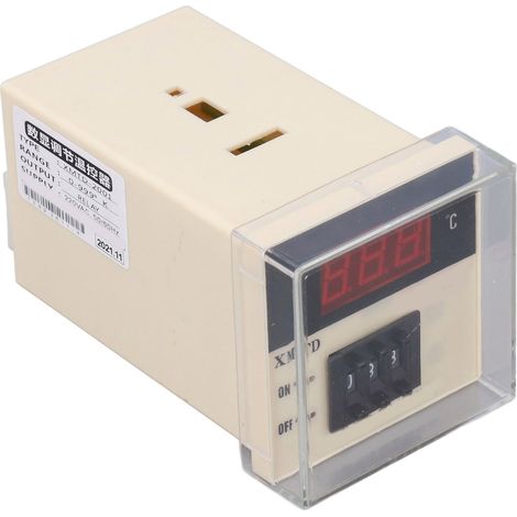 Thermostat de régulation de température à affichage numérique 0‑999℃, type K, pour chauffage et refroidissement, 220 V CA (1/5)