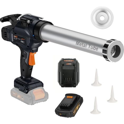 Maxxt – Pistolet extrudeur électrique 20V – 2 batteries 2.0Ah – Pression 6500N – Volume 600ml – Mode anti-goutte pour applications précises