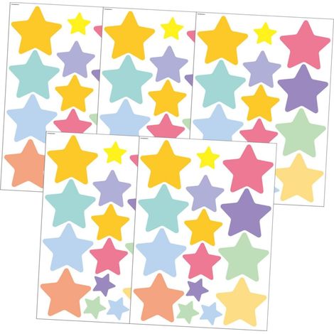 Stickers Étoiles pour les murs des enfants 5 feuilles d (1/5)