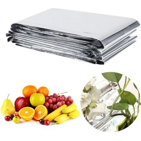Film réfléchissant végétal tente de culture en argent plantation accessoires pour jardin pour serre 210 x 120 cm (1/5)