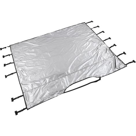 Housse de protection universelle noire en tissu Oxford pour caravane, avec éclairage LED, pour l'avant et le remorquage.