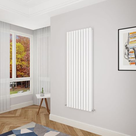 Acezanble White Oval Column Radiator 1600 x 590mm Double Panel