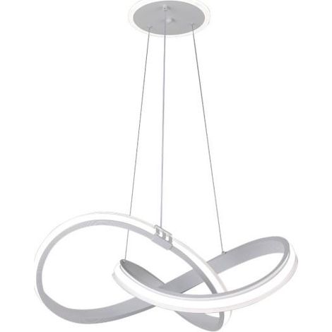 Lampada a sospensione Glow, bianca, 129 W, 3000–6000 K, 10920 lm, luce ambientale, telecomando dimmerabile, 58x58 cm