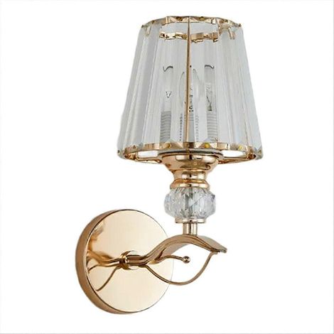 Applique murale LED moderne avec abat-jour en cristal pour salle de bain ou salon - Luminaire d'intérieur pour la décoration de la maison (1/5)