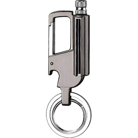 Briquet porte-clés allume-feu étanche en métal et silex (1/4)