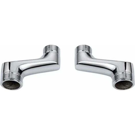 Raccord coudé douche Jonction tuyau Laiton, réducteur 1/2-3/4, chrome Plombiers, bricoleurs-Crezuo (1/3)