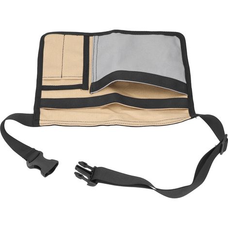 Einseitige Werkzeugtasche für den Gürtel, robuste Aufbewahrungstasche aus Oxford-Canvas, verstellbar, khakigrau (1/5)