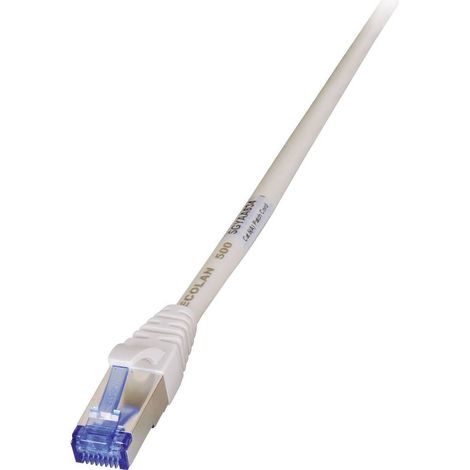 EFB Elektronik K5535GR.1 RJ45 Câble réseau, câble patch CAT 6a S/FTP 1.00 m gris certifié UL, ignifuge, avec cliquet d'encastrement 1 pc(s) R68480 (1/3)