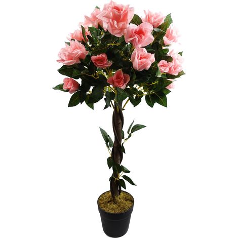 Artificial Pink Rose Tree Wedding Twisted Vine Detail 90cm (3ft) (1/3)