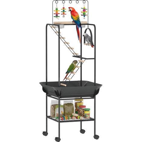 Parque de aves, Elementos interactivos, Fácil movilidad, Gris oscuro (1/2)