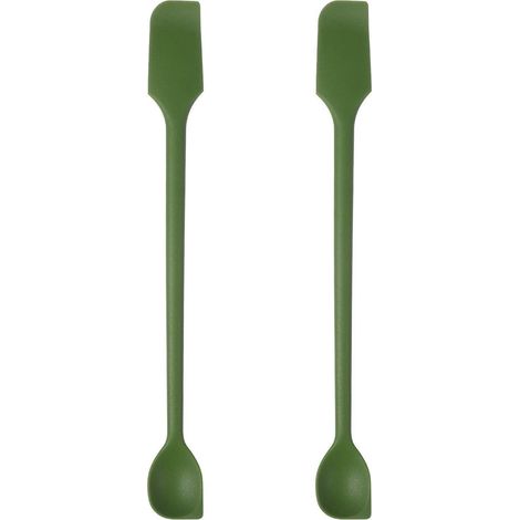2er Set Mini Silikonspatel, doppelseitig, für Marmeladengläser & Cremes