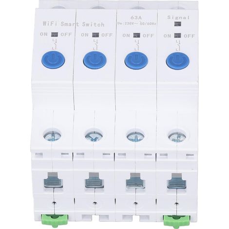 Disjoncteur intelligent WiFi 4P, application mobile EasyLink, télécommande sans fil pour maison connectée, interrupteur DIY, minuterie multicanaux, alimentation AC230V 63A (1/5)