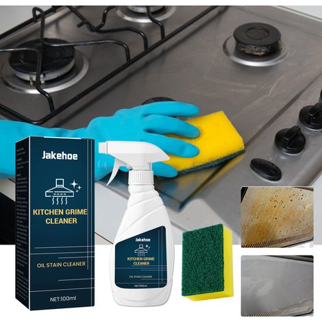 Mehrzweck-Ölfleckenentferner für Küchenherde, Dunstabzugshauben und Fettabscheider – 100 ml + Schwamm -- BIEMMEDUE (1/5)