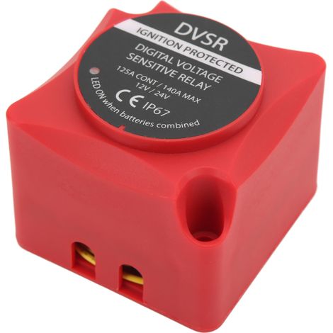 Relais de coupure de batterie 12V/24V 140A avec indicateur LED, séparateur de charge pour camping-cars, 4x4, voitures et quads, protection de batterie DC. (1/5)