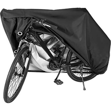Housse de vélo d'extérieur imperméable pour VTT et vélo de route avec trou de verrouillage et sac de rangement (1/4)
