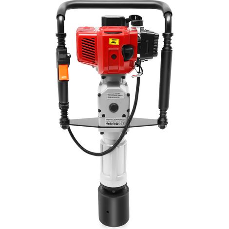 Enfonce-pieux thermique 52 cm³, Marteau piqueur à pieux - Moteur à essence 2 temps 1900 W - 3 embouts 55/70/100 mm - énergie 25-45 J (1/5)