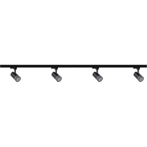 Kit binario 3 fasi 4xGU10 2x1m nero Milano Polux 327796 (1/4)