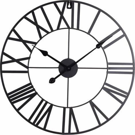 Horloge en métal VINTAGE avec chiffres romains, Ø 47 cm (1/3)