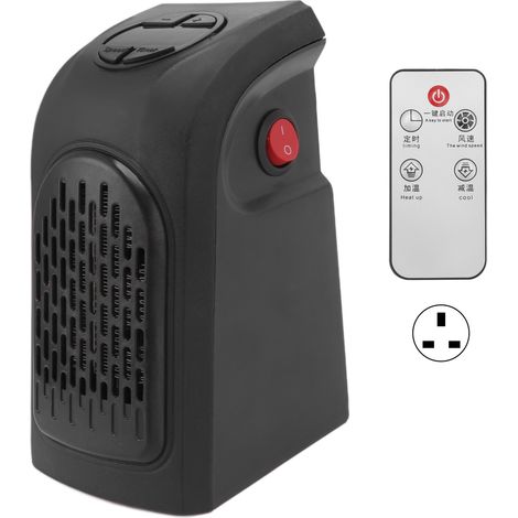 Radiateur mural 400W, chauffage électrique sur prise, petit radiateur portable avec télécommande, fiche UK 220V (1/5)