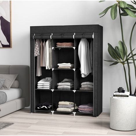 mobile armadio 125x43x162,5 salvaspazio tessuto OKMYHOME (1/4)