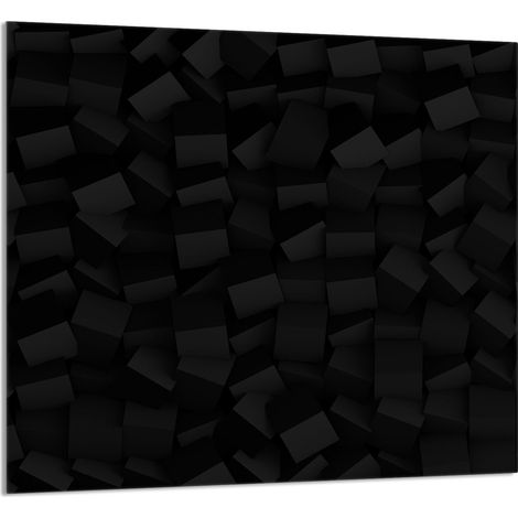 PANNELLO IN VETRO PER CUCINA 65x60 Nero (1/5)