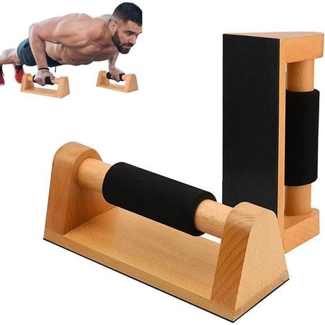 2 stuks push-up-standaard, push-ups, push-upgrepen van hout, handstanden (1/5)