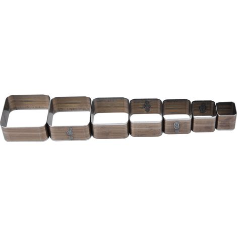 7PCS Poinçons Carrés 20-50MM pour Découpe Cuir, Outils DIY et Travail du Cuir (1/3)