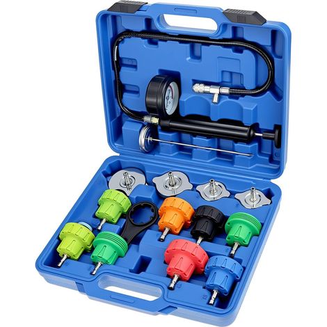 15 Pieces Radiator Pressure Tester Kit, Cooling System Pressure Tester Kit, Suitable for Most European and Japanese Vehicles (1/5)