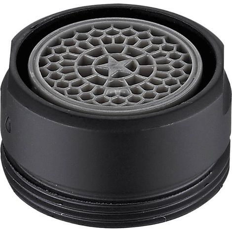 Aérateur pour robinets - Noir - Réduit le débit d'eau de 4 l/min - M24 - Jet aéré